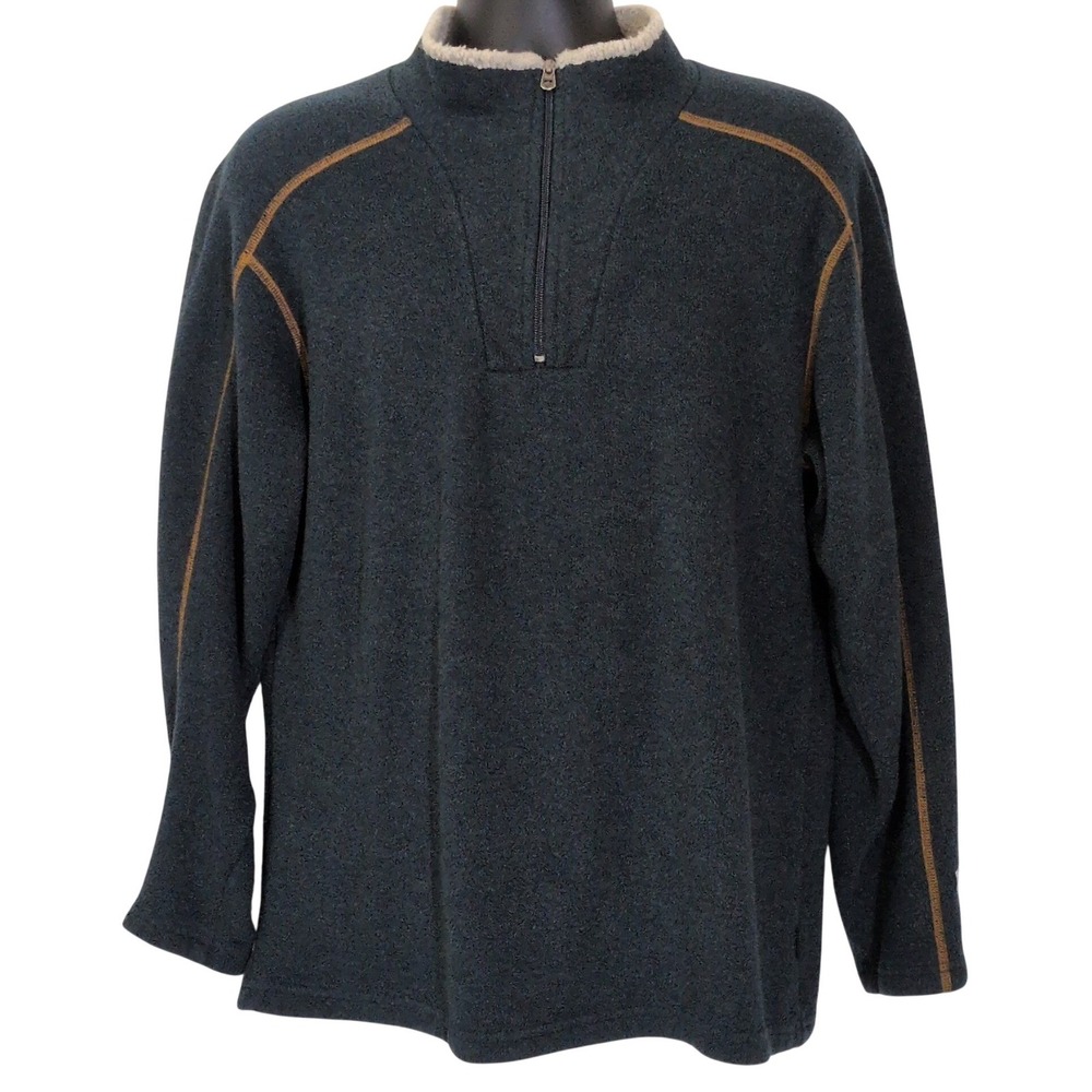 Kuhl Interceptr 1/4 Zip Alfpaca Fleece Pullover Charcoal Blue Men's Large